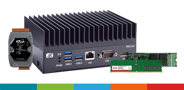 Komputery przemysłowe, dyski SSD, moduły RAM, interfejsy wejść/wyjść, kamery i sensory